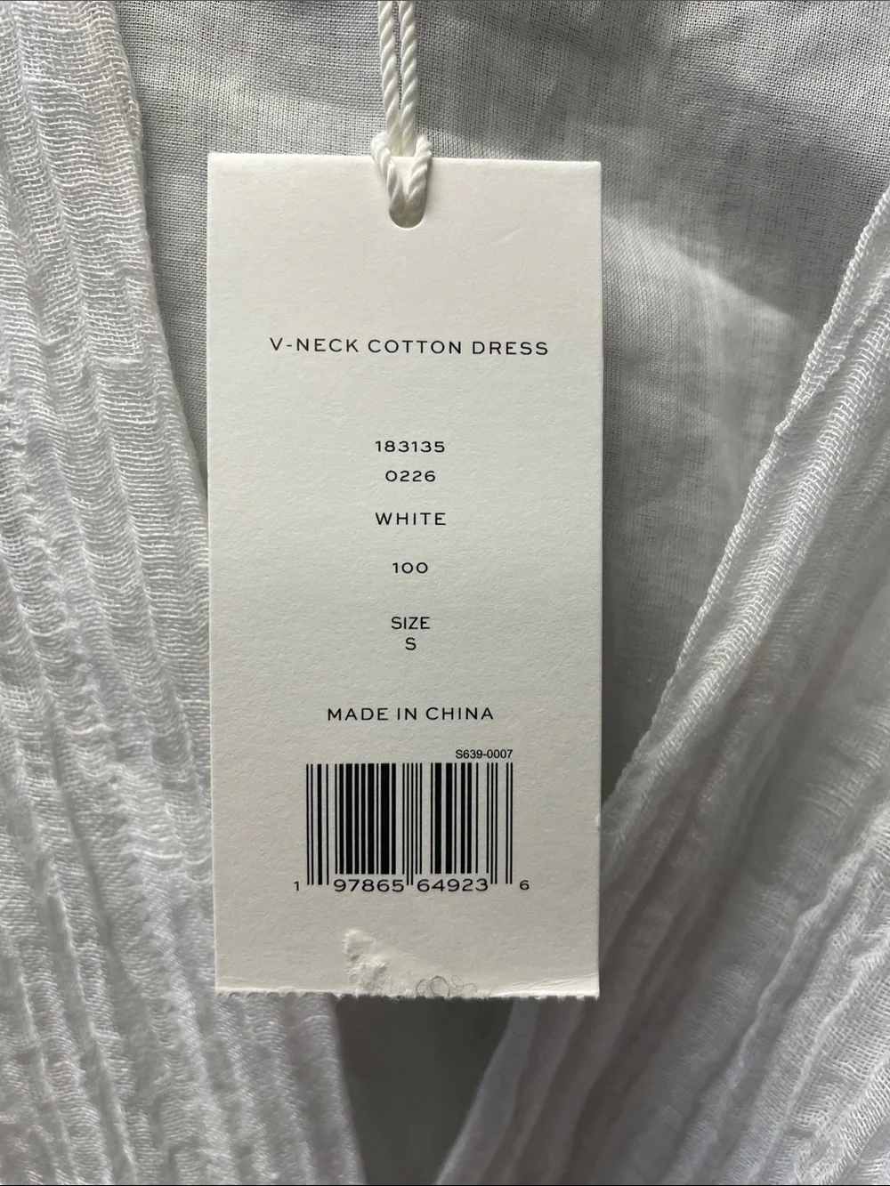 Linen And Cotton Midi Dress - White -NWT -S